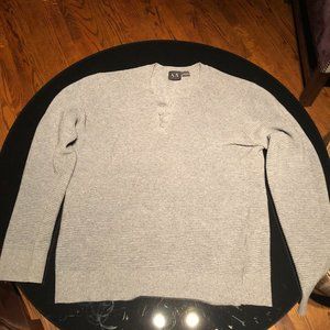 Armani Exchange light gray sweater mens